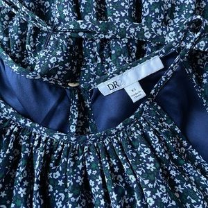 DR2 blue chiffon high-neck maxi dress